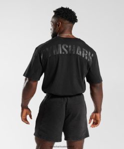 Gymshark Sale J6J4BH678 Gymshark Men Power Washed T-Shirt Black