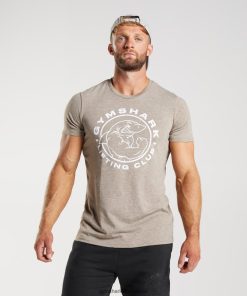 Gymshark Sale J6J4BH693 Gymshark Men Legacy T-Shirt Limestone Marl