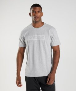 Gymshark Sale J6J4BH714 Gymshark Men Block T-Shirt Light Grey Marl