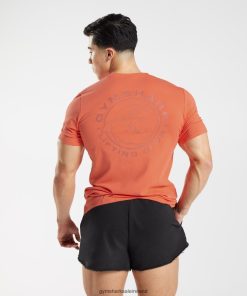 Gymshark Sale J6J4BH765 Gymshark Men Legacy T-Shirt Aerospace Orange