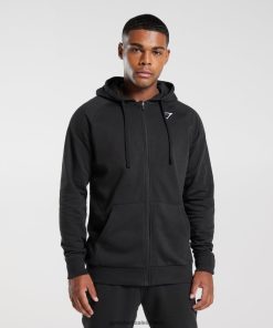 Gymshark Sale J6J4BH786 Gymshark Men Crest Zip Up Hoodie Black
