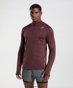 Gymshark Sale J6J4BH822 Gymshark Men Sport 1/4 Zip Baked Maroon