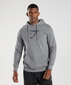 Gymshark Sale J6J4BH873 Gymshark Men Sharkhead Infill Hoodie Charcoal Grey Marl