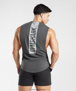 Gymshark Sale J6J4BH882 Gymshark Men Bold Drop Arm Tank Silhouette Grey