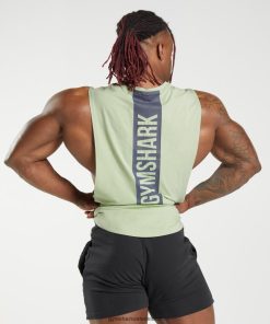 Gymshark Sale J6J4BH912 Gymshark Men Bold Drop Arm Tank Flora Green