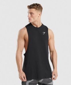 Gymshark Sale J6J4BH918 Gymshark Men Critical 2.0 Drop Arm Tank Black