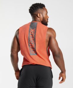 Gymshark Sale J6J4BH921 Gymshark Men Bold Drop Arm Tank Aerospace Orange