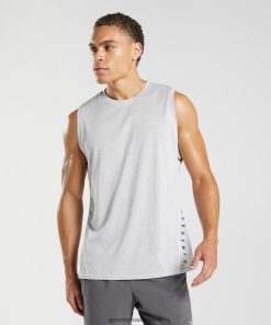 Gymshark Sale J6J4BH933 Gymshark Men Sport Tank White/Smokey Grey Marl