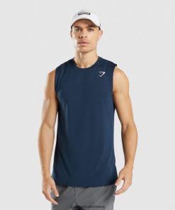 Gymshark Sale J6J4BH945 Gymshark Men Arrival Sleeveless T-Shirt Navy