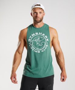 Gymshark Sale J6J4BH960 Gymshark Men Legacy Drop Arm Tank Hoya Green